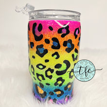 Load image into Gallery viewer, {Rainbow Leopard Glitter} tumbler