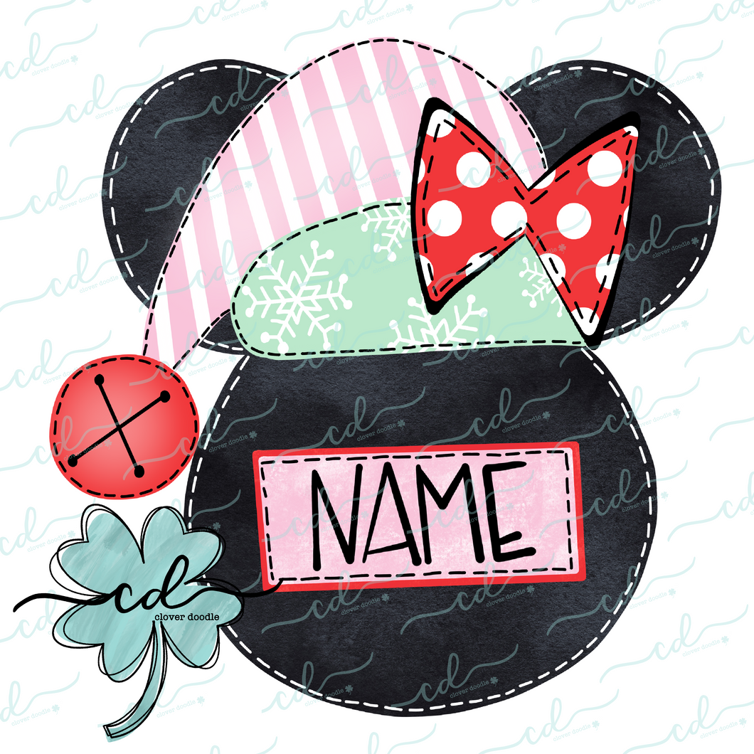 {Christmas Girl Mouse} SUBLIMATION Tee