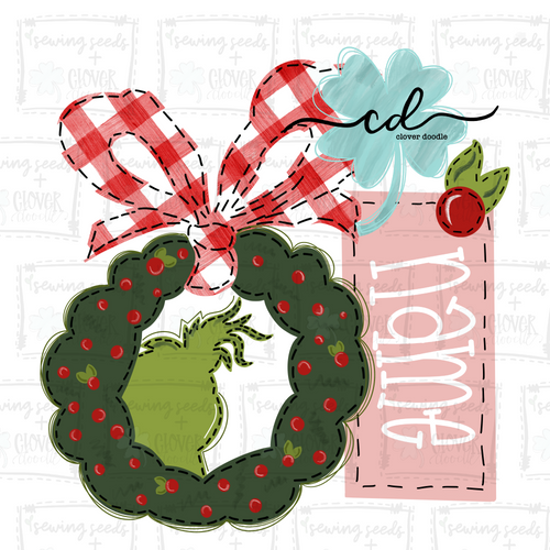 {Mean One Wreath Peeker} SUBLIMATION Tee