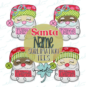 {Santa Nameplate} SUBLIMATION Tee