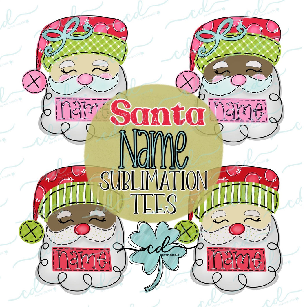 {Santa Nameplate} SUBLIMATION Tee