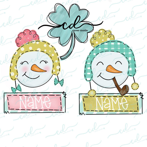 {Snowman + Snowgirl} SUBLIMATION Tees