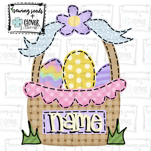 {Girl's Easter Basket w/Eggs} SUBLIMATION Tee