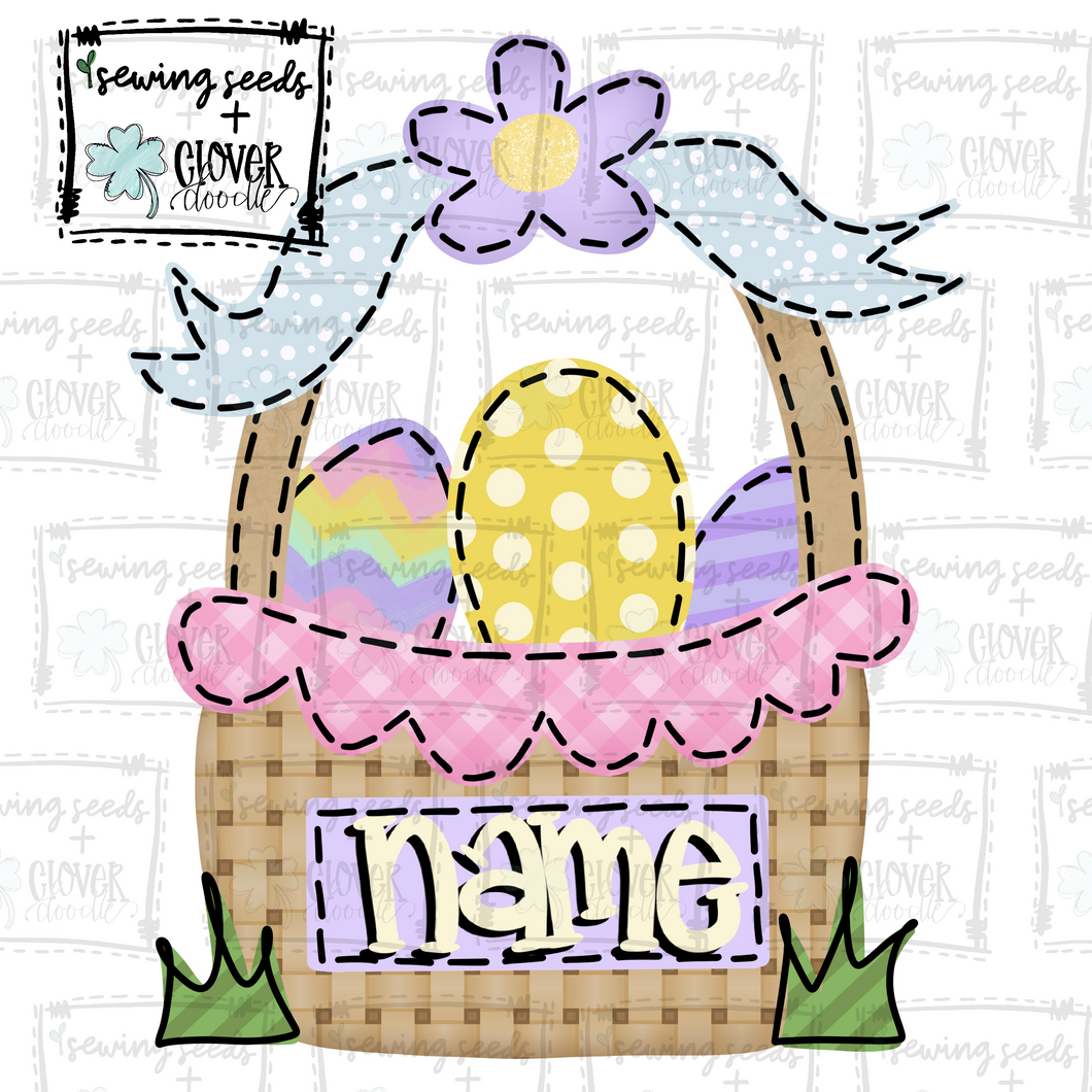 {Girl's Easter Basket w/Eggs} SUBLIMATION Tee