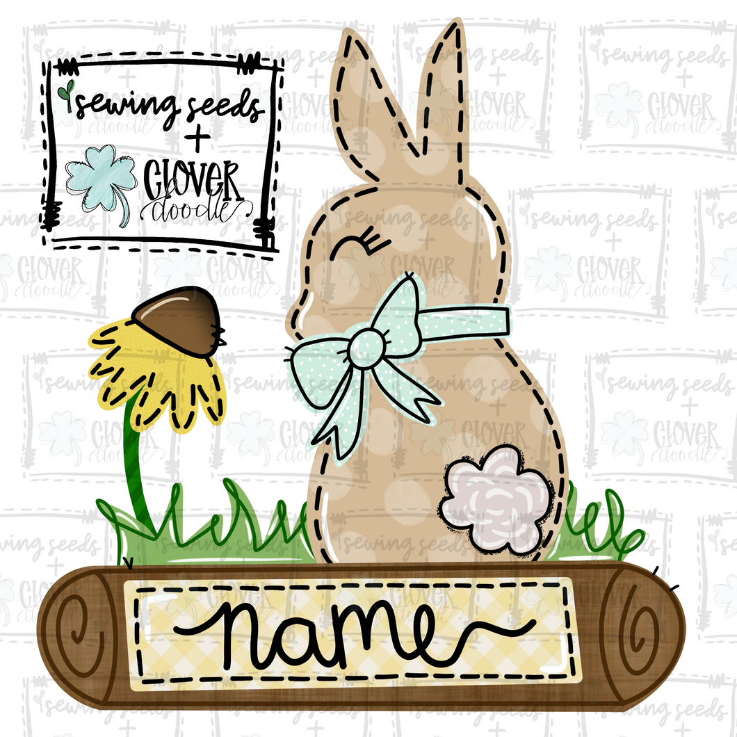 {Easter Bunny On Log} SUBLIMATION Tee