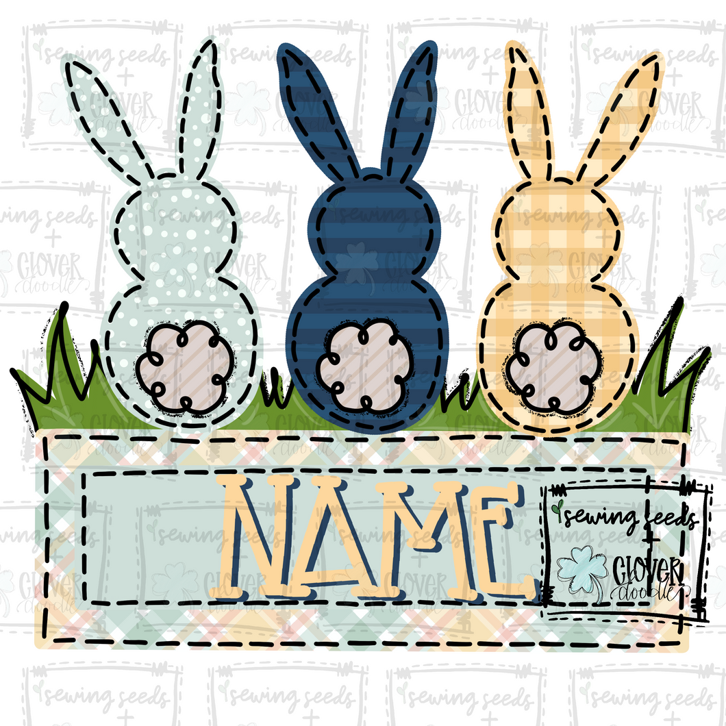 {Boy's Eater Bunny Trio} SUBLIMATION Tee