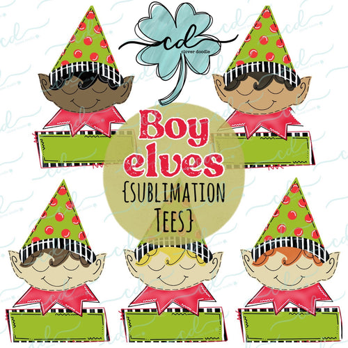 {Festive Boy Elf} SUBLIMATION Tee