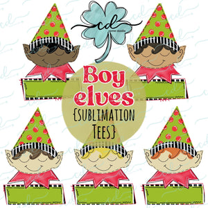 {Festive Boy Elf} SUBLIMATION Tee