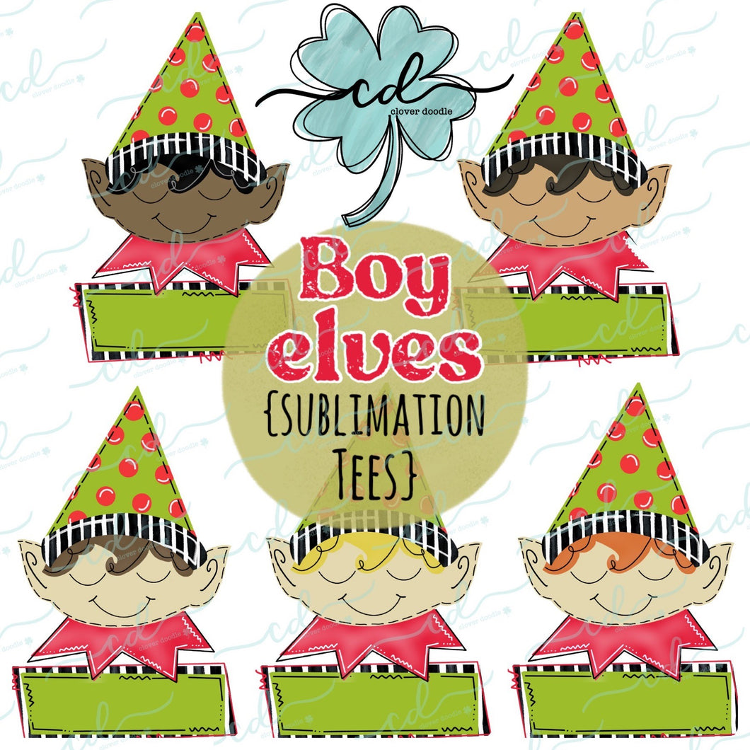 {Festive Boy Elf} SUBLIMATION Tee