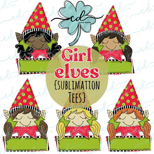 {Festive Girl Elf} SUBLIMATION Tee