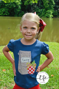 {Vintage Sack Lunch} applique tee