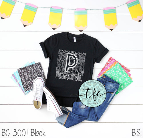 {Principal} screen print tee
