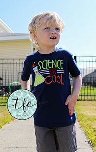 {Science Is Cool} applique tee