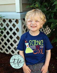 {Science Is Cool} applique tee