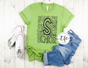 {Senior Typography} tee