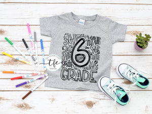 {Grade Typography} screen print tee