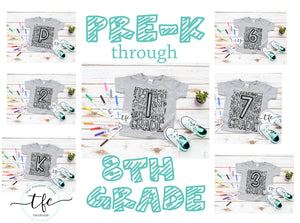 {Grade Typography} screen print tee