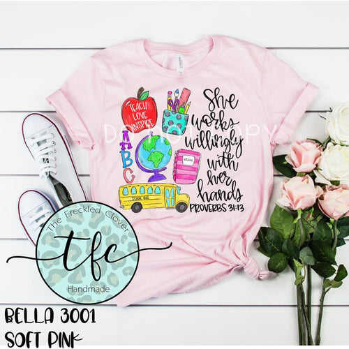 {Proverbs 31 Teacher} screen print tee