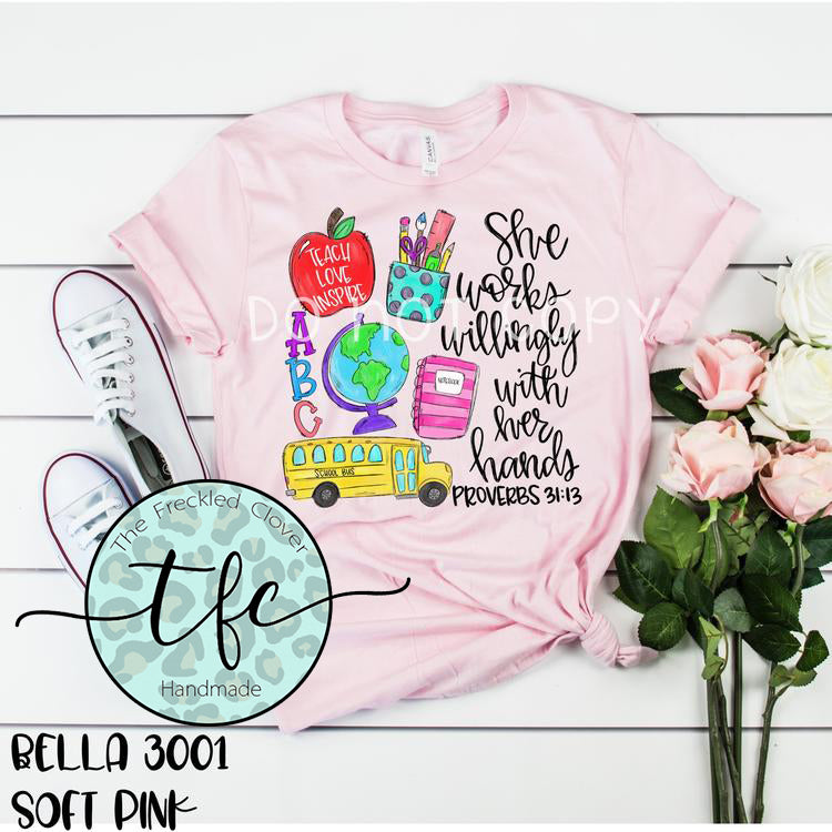 {Proverbs 31 Teacher} screen print tee
