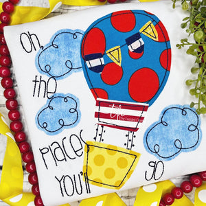 {Oh, The Places You'll Go} BOY applique design