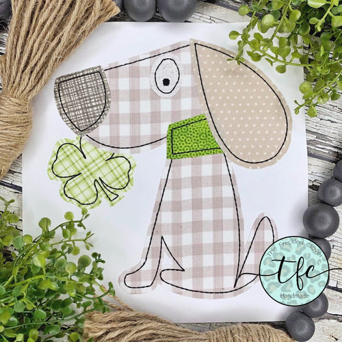 {Charlie Dog + Clover} applique tee