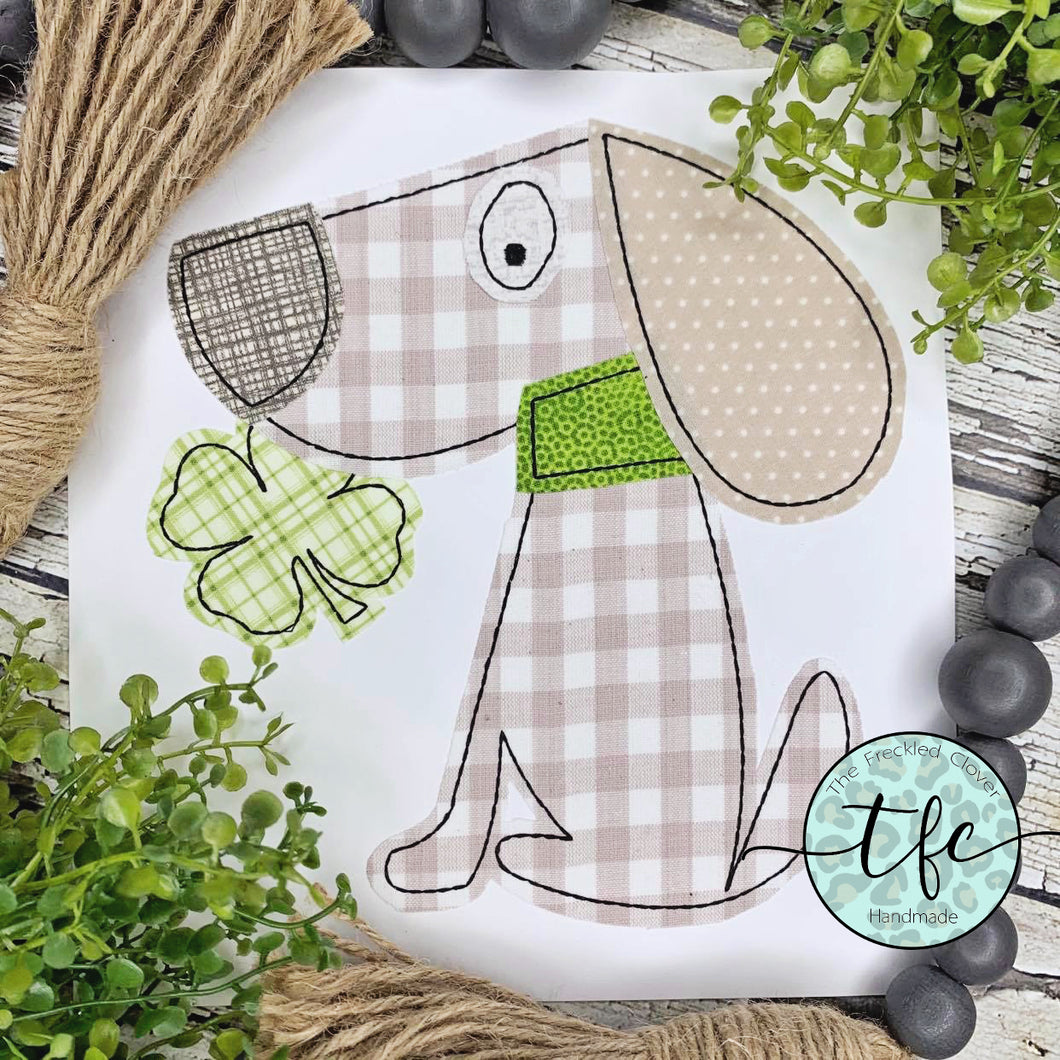 {Charlie Dog + Clover} applique tee