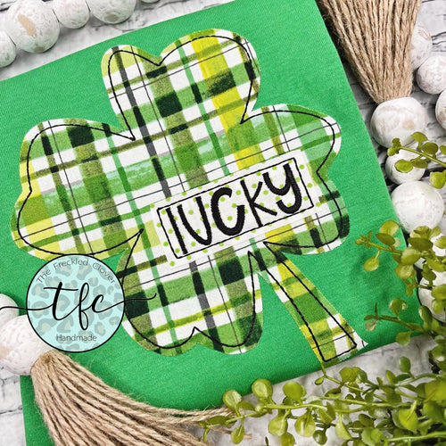 {Lucky Shamrock} applique tee