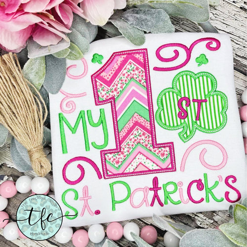 {My 1st St. Patrick's} applique tee