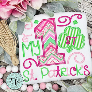 {My 1st St. Patrick's} applique tee