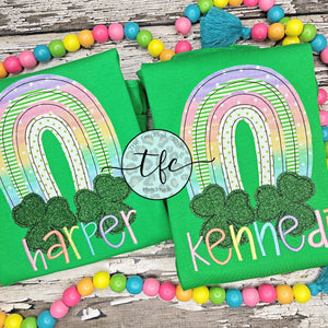 {Lucky Rainbow} applique tee