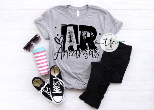 {Arkansas Block Letters} tee