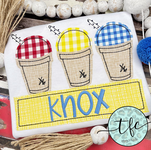 {Summer Snow Cone Trio} boy's applique tee