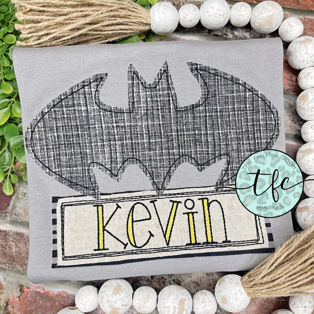 {Batman} applique tee