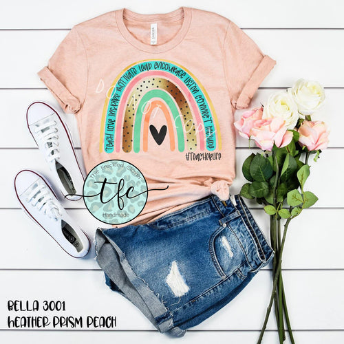 {Teacher Rainbow} screen print tee