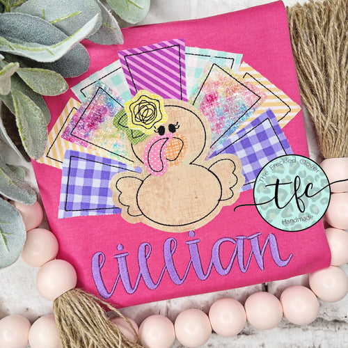 {Tori Turkey} applique tee