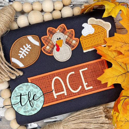 {Turkey Day} applique tee