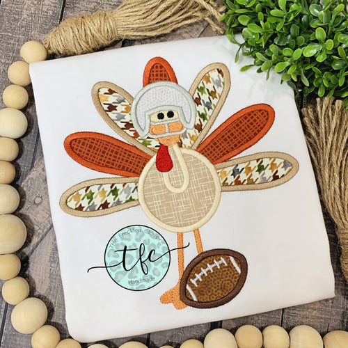 {Football Turkey} applique tee