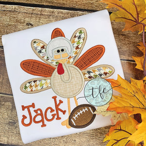 {Football Turkey} applique tee