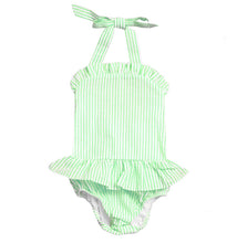 Load image into Gallery viewer, Seersucker Ruffle One Piece Swimsuit *PRE ORDER*