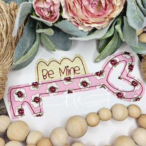 {Love is the Key} applique tee