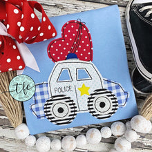 Load image into Gallery viewer, {Valentine Police Car} applique design