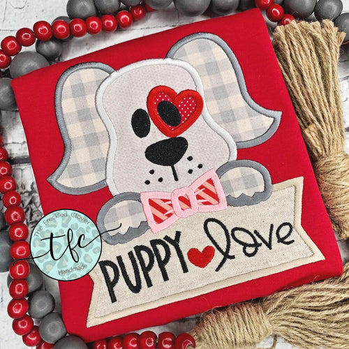 {Puppy Love} applique design