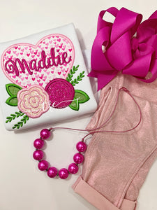 {I Heart U} Applique Tee