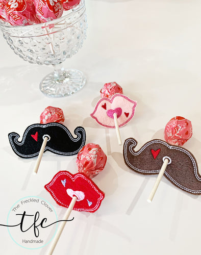 {VDay Sucker Holders} Lips + Mustaches