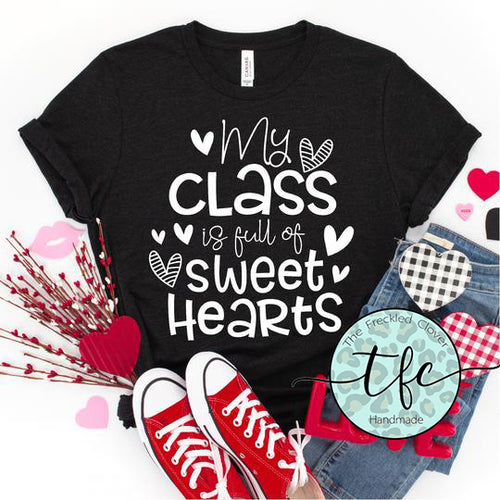 {Teacher VDAY} screen print tee