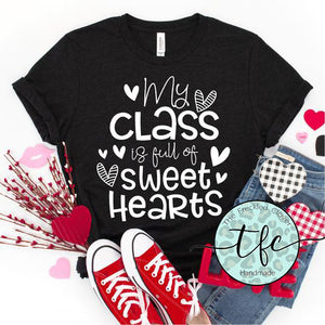 {Teacher VDAY} screen print tee