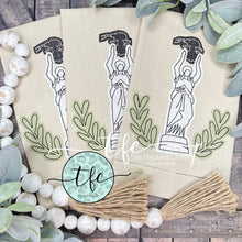 Load image into Gallery viewer, {Boll Weevil Monument} applique tea towel