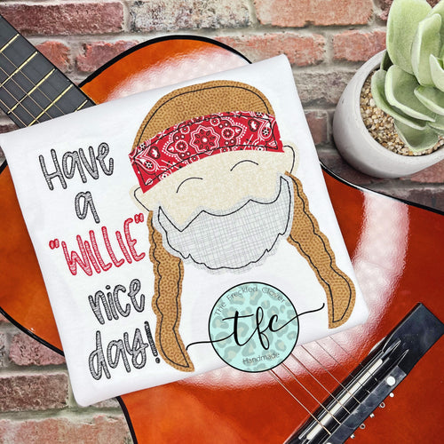 {Silly Willie} applique tee