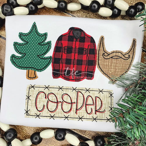 {Little Lumberjack} applique design