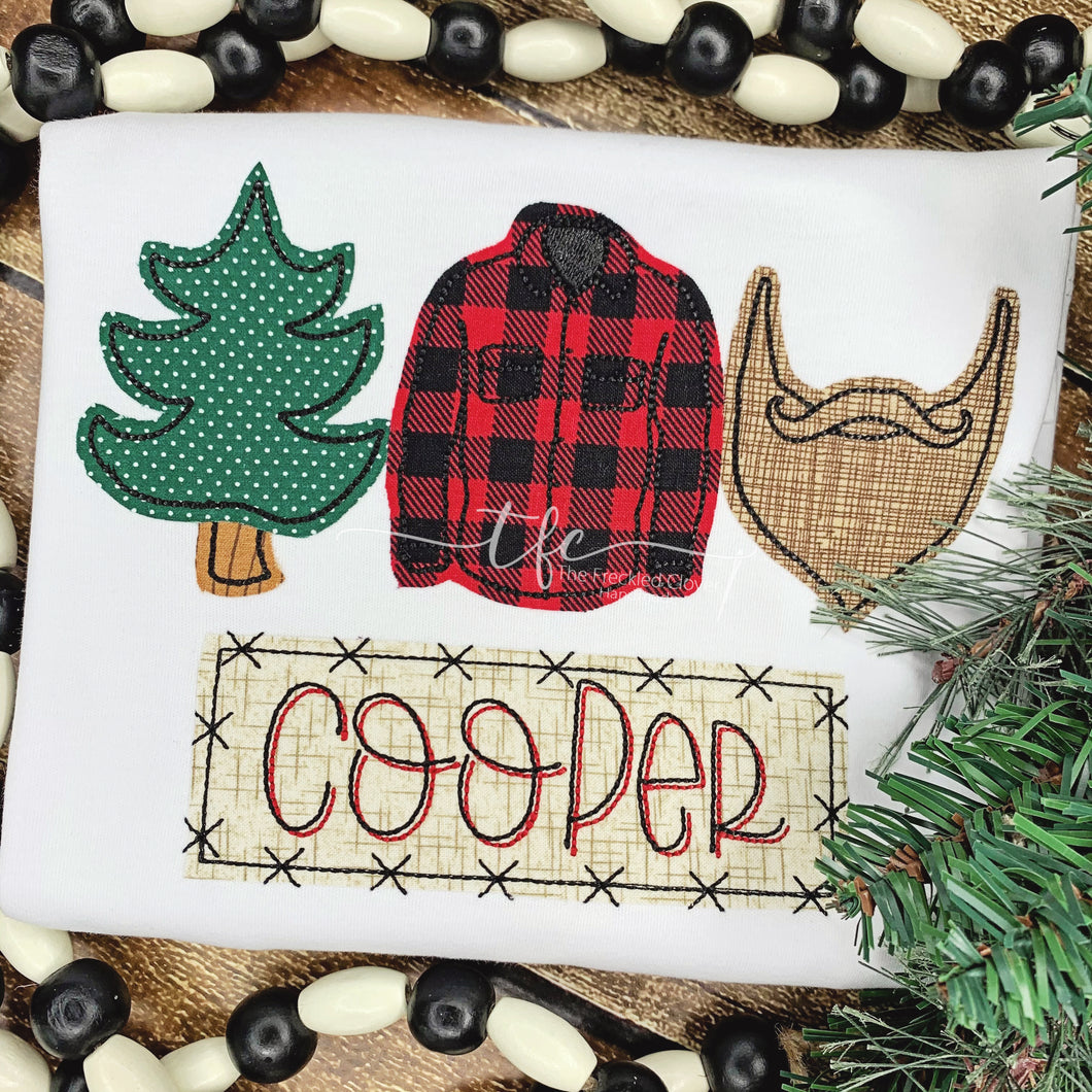 {Little Lumberjack} applique design